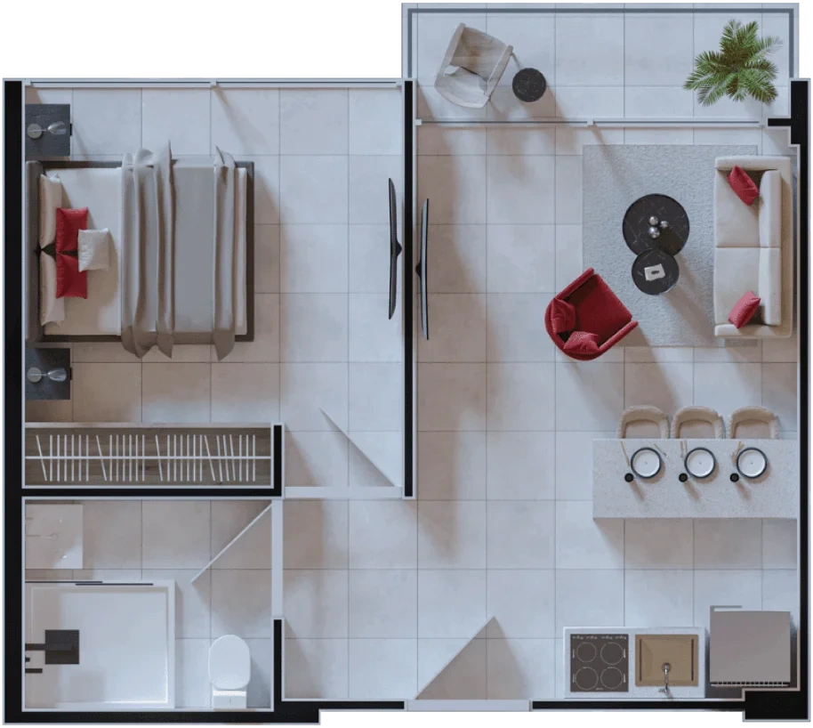 Plano, Apartamento 1401